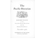 The Pacific Historian, Volume 06, Number 4 (1962)
