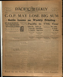 The Pacific Weekly, September 13, 1928 by Associated Students of the College of the Pacific
