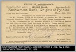Advertising: Endowment Rank, Knights of Pythias by Knights of Pythias