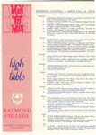 Raymond High Table Schedule 1965-66 by Raymond College