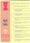 Raymond High Table Schedule 1966-67
