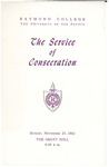 The Service of Consecration at Raymond College