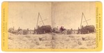 Unidentified Location, Probably in California: (Field with equipment and workers.) by John Pitcher Spooner 1845-1917