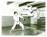 Athletics-Two men practicing judo at University of the Pacific by unknown