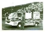 Football-University of the Pacific Tiger Chevrolet Corvair truck at Spring football game by unknown