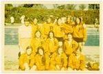 Swimming-University of the Pacific women's swim team with coach Doris Meyer by unknown