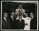Football-Alumni Day 1962, President Robert Burns, Coach Larry Siemmering, Eddie LeBaron, General Herman Nickerson Jr., Former Vice President Richard Nixon by unknown