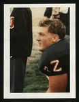 Football-Unidentified University of the Pacific player on bench during game by unknown