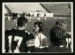Football-University of the Pacific coach speaking to player by unknown