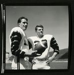 Football-Two unidentified University of the Pacific players on field by unknown