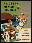 September 19, 1970 Football Program, UOP vs Cal State Long Beach