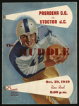 October 29, 1949 Football Program, Stockton Junior College vs. Pasadena City College