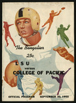 September 30, 1950 Football Program, UOP vs. Louisiana State University