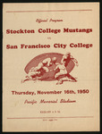 November 16, 1950 Football Program, Stockton College vs. San Francisco City College