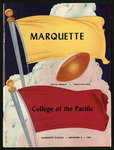 November 2, 1951 Football Program, UOP vs. Marquette University