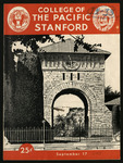 September 17, 1955 Football Program, UOP vs. Stanford