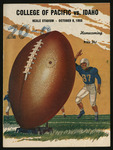 October 8, 1955 Football Program, UOP vs. University of Idaho