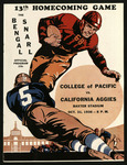 October 31, 1936 Football Program, UOP vs. California Aggies