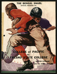 November 13, 1936 Football Program, UOP vs.Fresno State