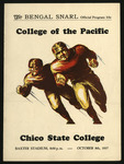 October 8, 1937 Football Program, UOP vs. Chico State
