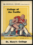 October 30, 1937 Football Program, UOP vs. Saint Mary's College