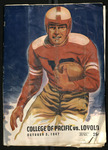 October 3, 1947 Football Program, UOP vs. Loyola