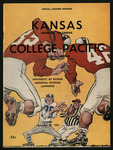 September 29, 1956 Football Program, UOP vs. University of Kansas