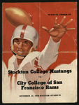 October 12, 1956 Football Program, Stockton College vs. City College of San Francisco