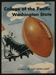 October 27, 1956 Football Program, UOP vs. Washington State