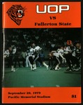 September 29, 1979 Football Program, UOP vs. Fullerton State by University of the Pacific