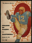 September 20, 1958 Football Program, UOP vs. California
