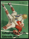September 19, 1959 Football Program, UOP vs. Colorado State
