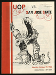October 29, 1966 Football Program, UOP vs. San Jose State
