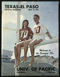 September 12, 1970 Football Program, UOP vs. University of Texas, El Paso