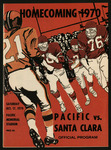 October 17, 1970 Football Program ,UOP vs. University of Santa Clara