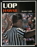 October 5, 1974 Football Program, UOP vs. University of Hawaii