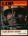 October 26, 1974 Football Program, UOP vs. San Jose State