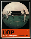 November 2, 1974 Football Program, UOP vs. University of Texas, Arlington