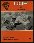 September 16, 1978 Football Program, UOP vs. UC Davis by University of the Pacific