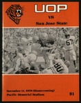 November 11, 1978 Football Program, UOP vs. San Jose State by University of the Pacific