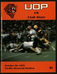 October 20, 1979 Football Program, UOP vs. Utah State by University of the Pacific