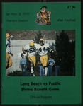 November 3, 1979 Football Program, UOP vs. California State University-Long Beach by California State University-Long Beach