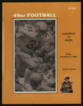 November 6, 1982 Football Program, UOP vs. Cal State Long Beach by Cal State Long Beach