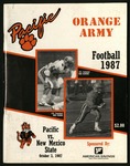 October 3, 1987 Football Program, UOP vs. New Mexico State by University of the Pacific