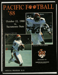October 22, 1988 Football Program, UOP vs. Sacramento State