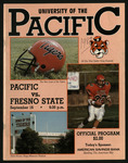 September 16, 1989 Football Program, UOP vs. Fresno State