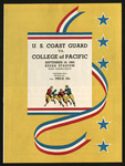 September 18, 1943 Football Program, UOP vs.U.S. Coast Guard