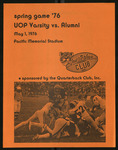May 1, 1976 Football Program, UOP Varsity vs. Alumni