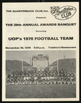 November 30, 1976 Program for Football Awards Banquet