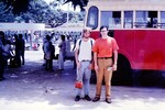 Callison Students waiting for a bus in India by Callison College